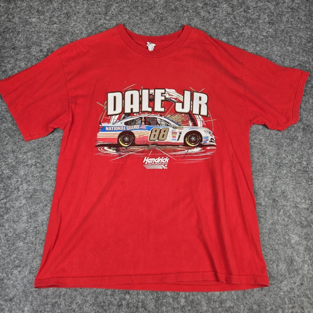 Dale Earnhardt Jr Shirt‎ Mens XL Red #88 Car Racing National Guard